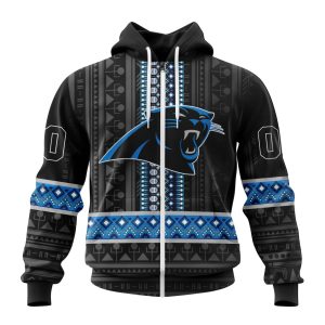 Personalized Carolina Panthers Specialized Pattern Native Concepts Unisex Zip Hoodie TZH0415