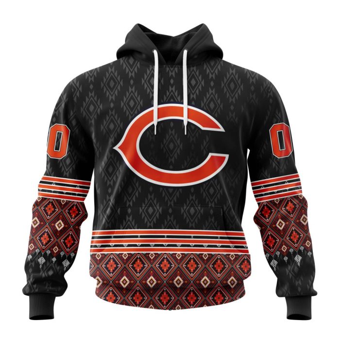 Personalized Chicago Bears Specialized Pattern Native Concepts Unisex Hoodie TH1113