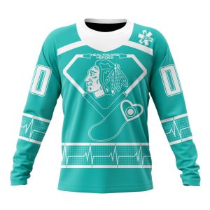 Personalized Chicago Blackhawks Special Design Honoring Healthcare Heroes Unisex Sweatshirt SWS1736