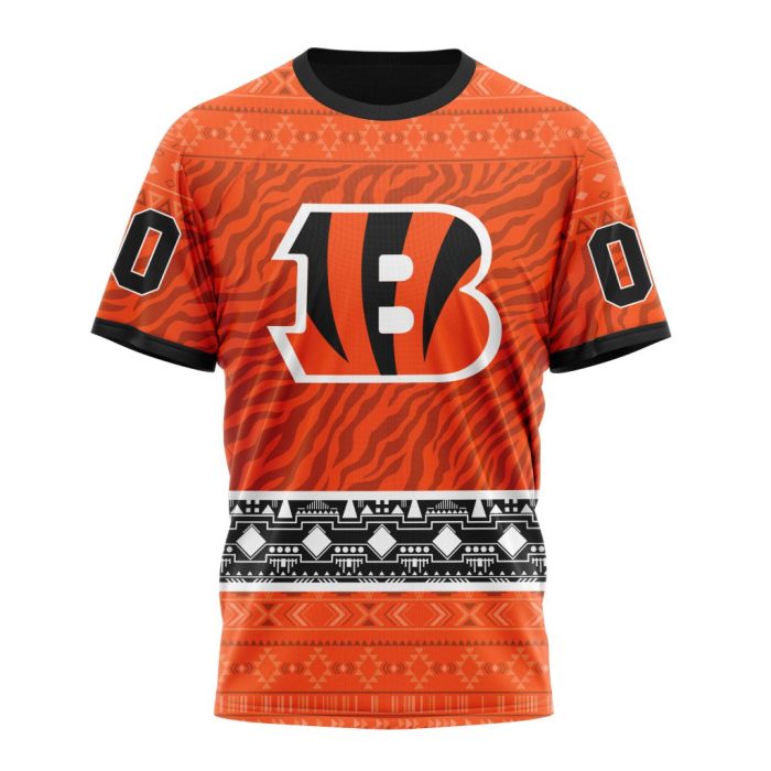 Personalized Cincinnati Bengals Specialized Pattern Native Concepts Unisex Tshirt TS2971