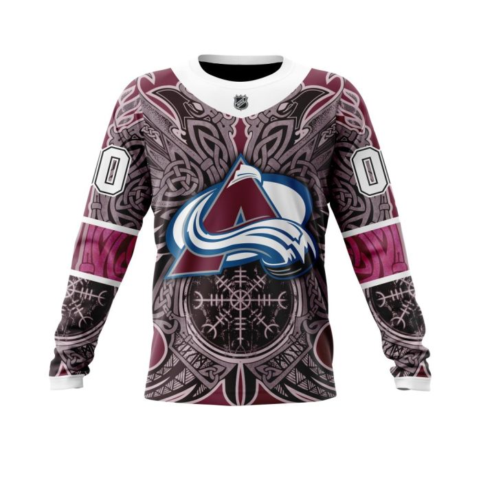 Personalized Colorado Avalanche Dark Norse Viking Symbols Unisex Sweatshirt SWS1741