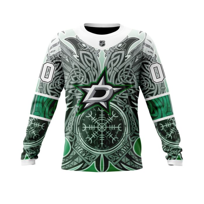 Personalized Dallas Stars Dark Norse Viking Symbols Unisex Sweatshirt SWS1759