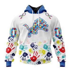 Personalized Detroit Lions Special Autism Awareness Hands Unisex Hoodie TH1132