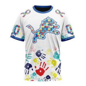 Personalized Detroit Lions Special Autism Awareness Hands Unisex Tshirt TS2986