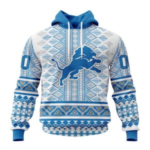 Personalized Detroit Lions Specialized Pattern Native Concepts Unisex Hoodie TH1133