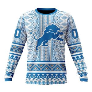 Personalized Detroit Lions Specialized Pattern Native Concepts Unisex Sweatshirt SWS270