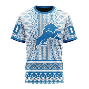 Personalized Detroit Lions Specialized Pattern Native Concepts Unisex Tshirt TS2987