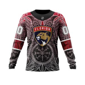 Personalized Florida Panthers Dark Norse Viking Symbols Unisex Sweatshirt SWS1787