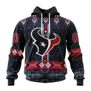 Personalized Houston Texans Specialized Pattern Native Concepts Unisex Hoodie TH1141