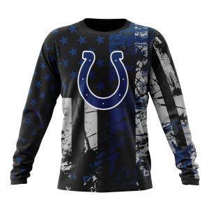 Personalized Indianapolis Colts Classic Grunge American Flag Unisex Sweatshirt SWS280