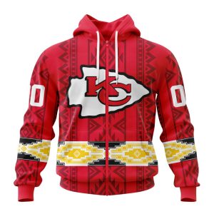 Personalized Kansas City Chiefs Specialized Pattern Native Concepts Unisex Zip Hoodie TZH0459