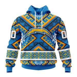 Personalized Los Angeles Chargers Specialized Pattern Native Concepts Unisex Hoodie TH1161