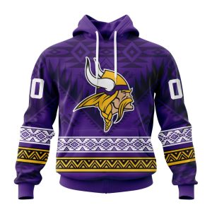 Personalized Minnesota Vikings Specialized Pattern Native Concepts Unisex Hoodie TH1173