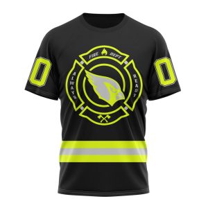 Personalized NFL Arizona Cardinals Special FireFighter Uniform Design Unisex Tshirt TS3050
