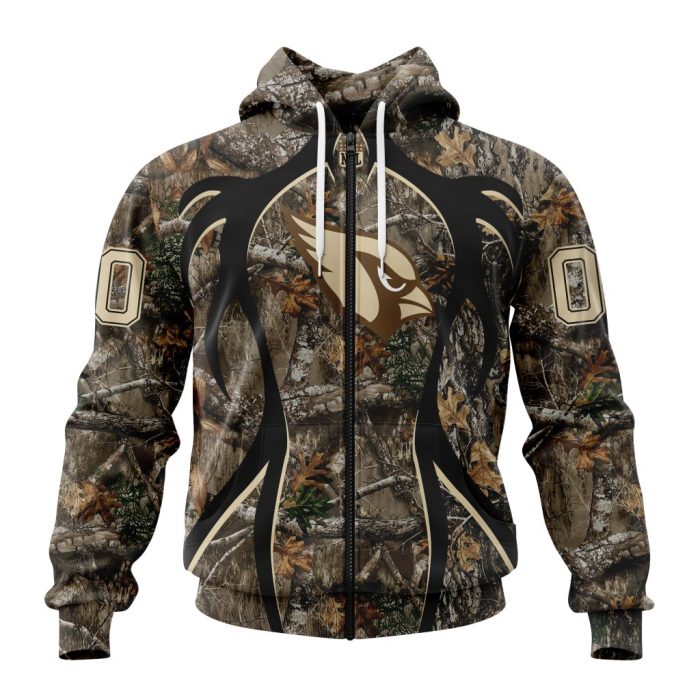 Personalized NFL Arizona Cardinals Special Hunting Camo Unisex Zip Hoodie TZH0503