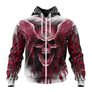 Personalized NFL Arizona Cardinals Special Kits With Skull Art Unisex Zip Hoodie TZH0504