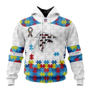 Personalized NFL Atlanta Falcons Autism Awareness Design Unisex Hoodie TH1207
