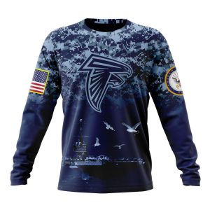 Personalized NFL Atlanta Falcons Honor US Navy Veterans Unisex Sweatshirt SWS349