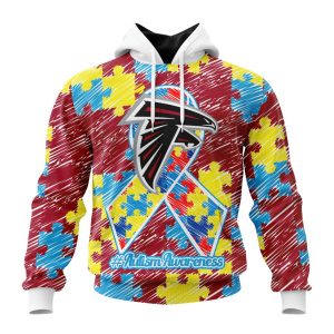 Personalized NFL Atlanta Falcons Puzzle Autism Awareness Unisex Hoodie TH1215