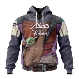 Personalized NFL Atlanta Falcons Specialized Mandalorian And Baby Yoda Unisex Hoodie TH1224