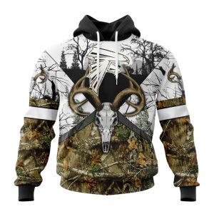 Personalized NFL Atlanta Falcons With Deer Skull And Forest Pattern For Go Hunting Unisex Hoodie TH1226