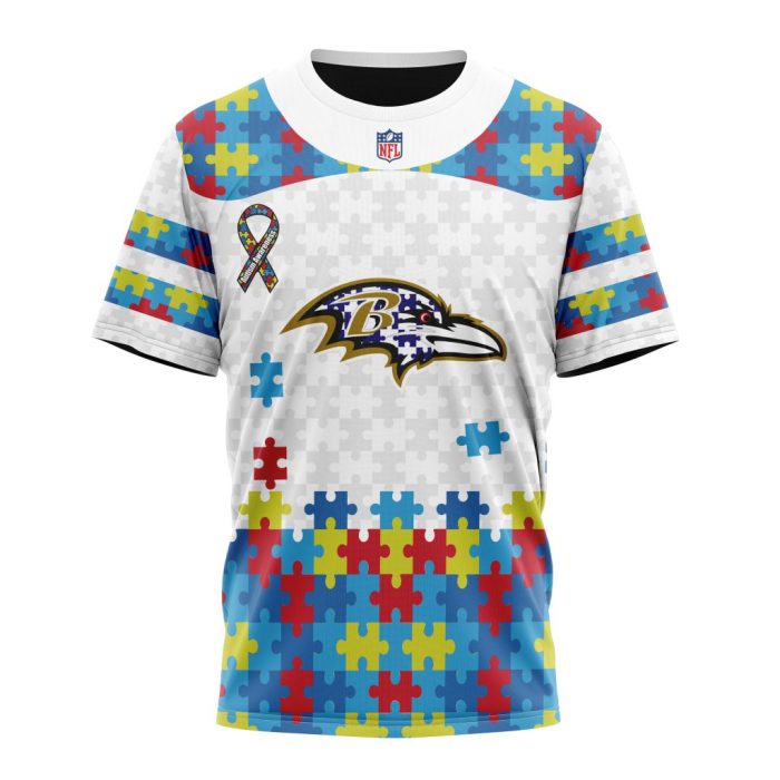 Personalized NFL Baltimore Ravens Autism Awareness Unisex Tshirt TS3081
