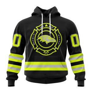 Personalized NFL Baltimore Ravens Special FireFighter Uniform Design Unisex Hoodie TH1236