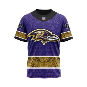 Personalized NFL Baltimore Ravens Specialized Native With Samoa Culture Unisex Tshirt TS3099