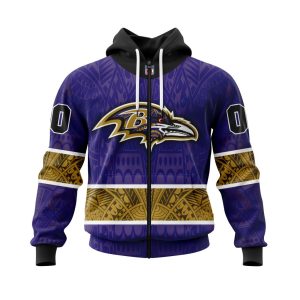 Personalized NFL Baltimore Ravens Specialized Native With Samoa Culture Unisex Zip Hoodie TZH0551