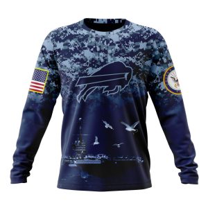 Personalized NFL Buffalo Bills Honor US Navy Veterans Unisex Sweatshirt SWS389