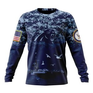 Personalized NFL Carolina Panthers Honor US Navy Veterans Unisex Sweatshirt SWS409