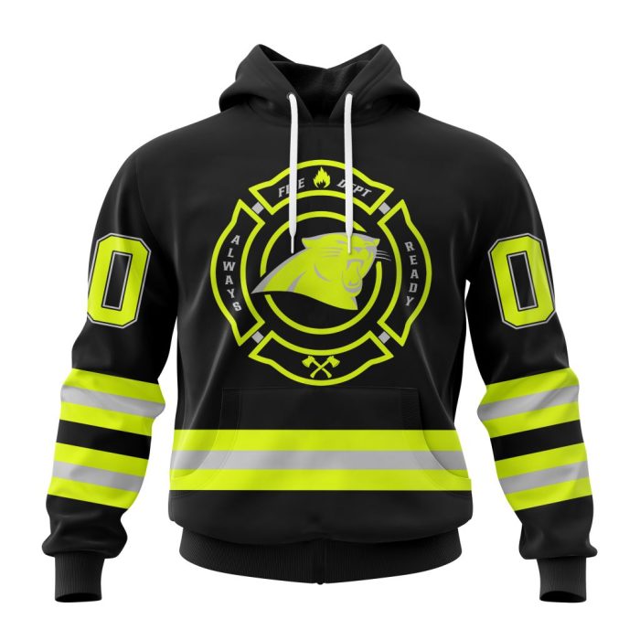Personalized NFL Carolina Panthers Special FireFighter Uniform Design Unisex Hoodie TH1276