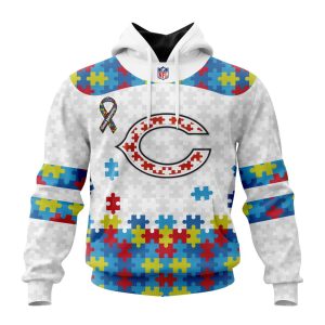 Personalized NFL Chicago Bears Autism Awareness Design Unisex Hoodie TH1287