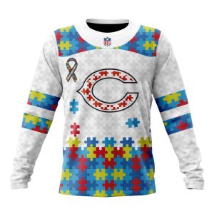 Personalized NFL Chicago Bears Autism Awareness Design Unisex Sweatshirt SWS424