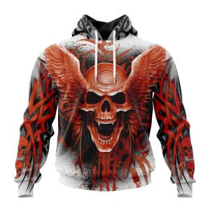 Personalized NFL Chicago Bears Special Kits With Skull Art Unisex Hoodie TH1298