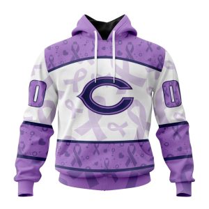 Personalized NFL Chicago Bears Special Lavender Fights Cancer Unisex Hoodie TH1299