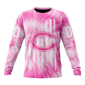 Personalized NFL Chicago Bears Special Pink Tie-Dye Unisex Sweatshirt SWS438