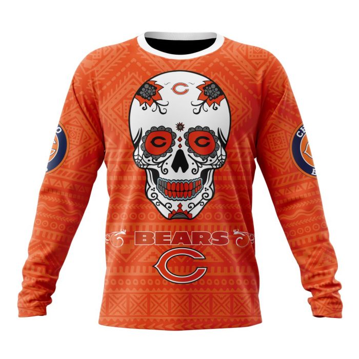 Personalized NFL Chicago Bears Specialized Kits For Dia De Muertos Unisex Sweatshirt SWS440
