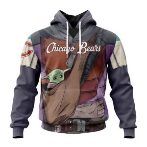 Personalized NFL Chicago Bears Specialized Mandalorian And Baby Yoda Unisex Hoodie TH1304