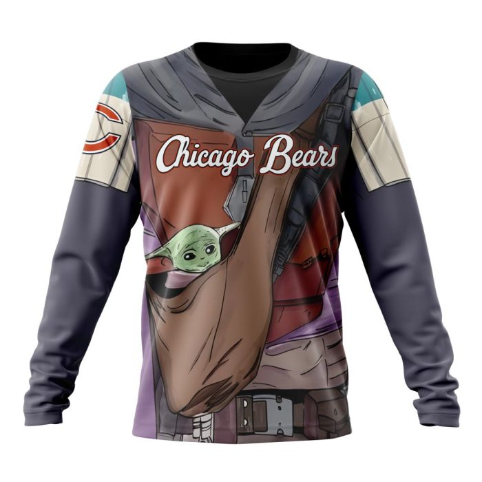 Personalized NFL Chicago Bears Specialized Mandalorian And Baby Yoda Unisex Sweatshirt SWS441
