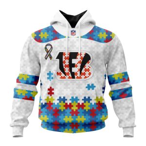 Personalized NFL Cincinnati Bengals Autism Awareness Design Unisex Hoodie TH1307