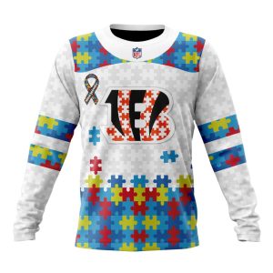 Personalized NFL Cincinnati Bengals Autism Awareness Design Unisex Sweatshirt SWS444