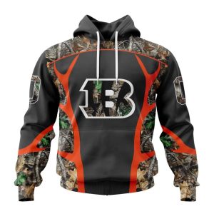 Personalized NFL Cincinnati Bengals Camo Hunting Design Unisex Hoodie TH1308