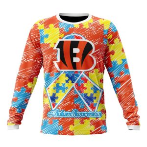 Personalized NFL Cincinnati Bengals Puzzle Autism Awareness Unisex Sweatshirt SWS452