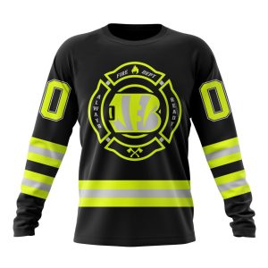 Personalized NFL Cincinnati Bengals Special FireFighter Uniform Design Unisex Sweatshirt SWS453