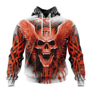 Personalized NFL Cincinnati Bengals Special Kits With Skull Art Unisex Hoodie TH1318