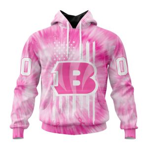 Personalized NFL Cincinnati Bengals Special Pink Tie-Dye Unisex Hoodie TH1321