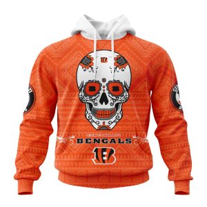 Personalized NFL Cincinnati Bengals Specialized Kits For Dia De Muertos Unisex Hoodie TH1323