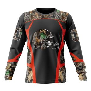 Personalized NFL Cleveland Browns Camo Hunting Design Unisex Sweatshirt SWS465