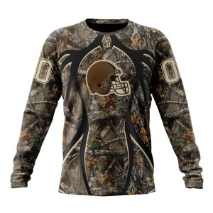 Personalized NFL Cleveland Browns Special Hunting Camo Unisex Sweatshirt SWS474
